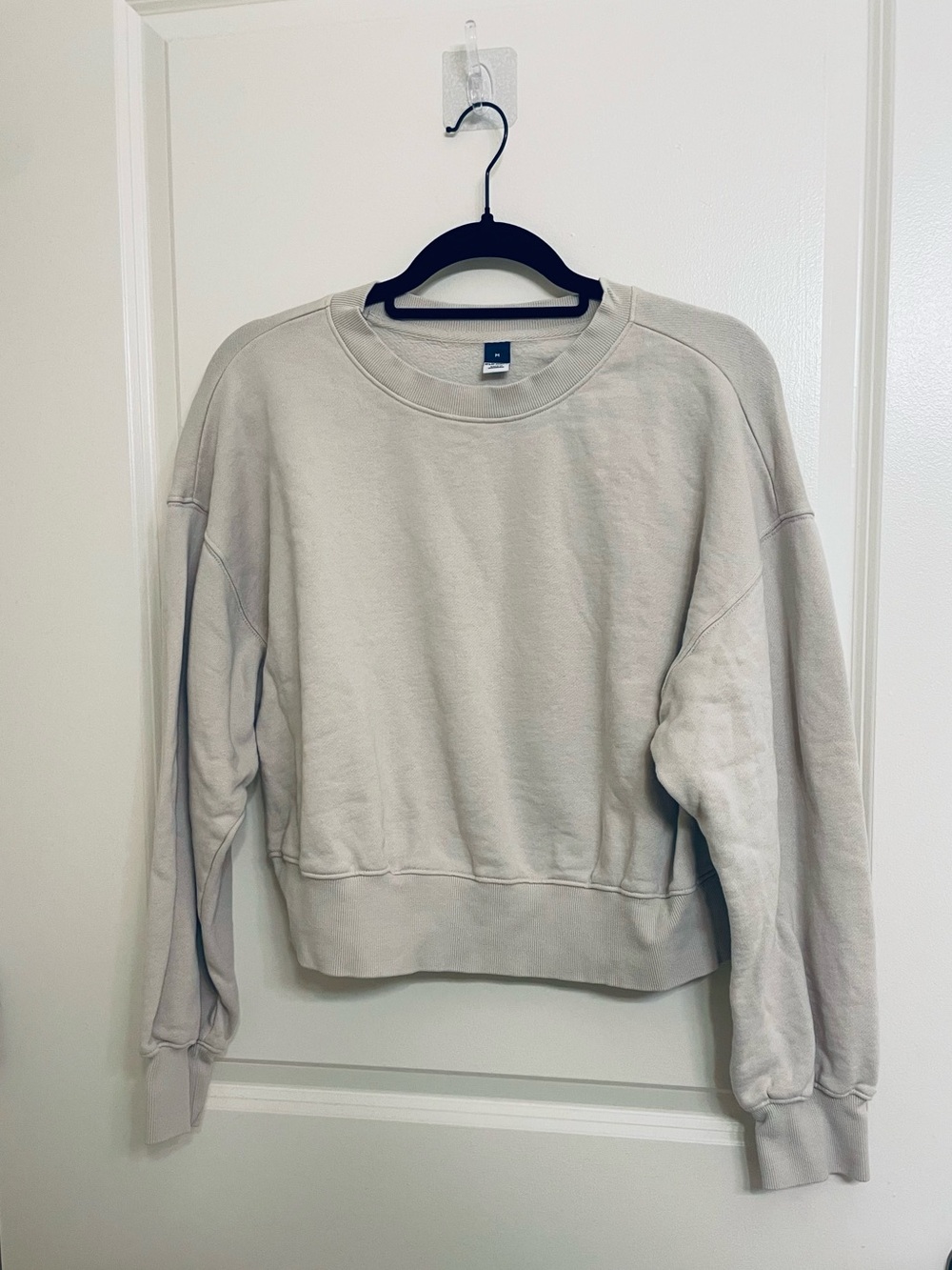Old Navy Light Beige Crewneck Sweatshirt